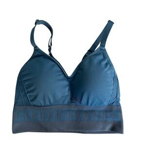 Under Armour Women’s Blue Seamless Compression Sports Bra with Adjustable Straps